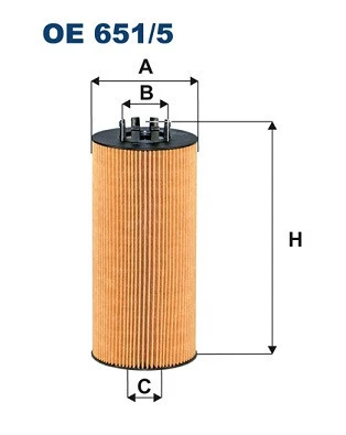 Filtr oleju  OE 651/5 