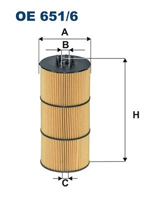 Filtr oleju  OE651/6 