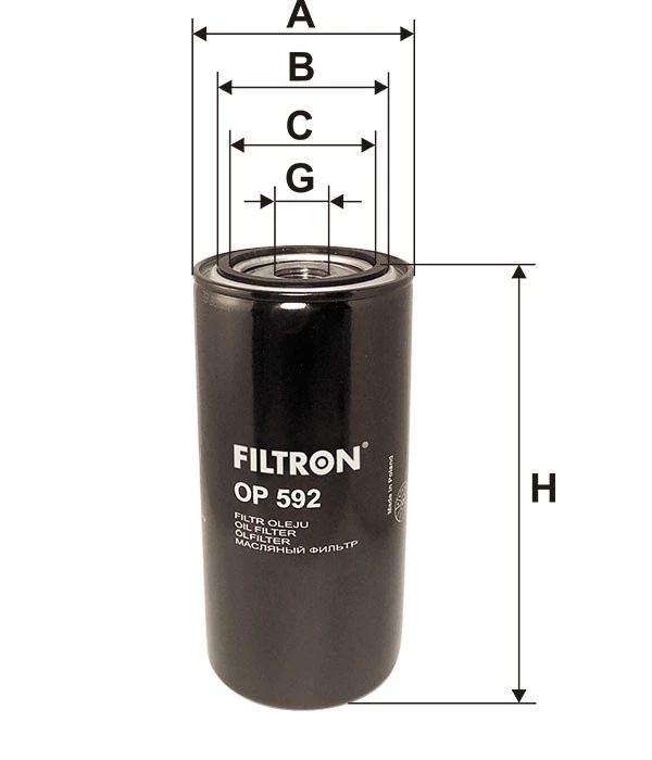 Filtr oleju  OP 592 