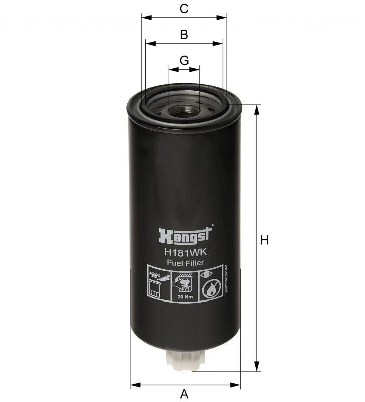 Filtr paliwa  H181WK 
