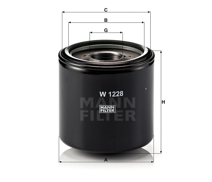 Filtr oleju  W 1228 