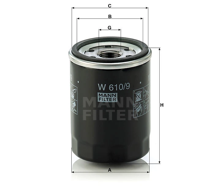 Filtr oleju  W610/9 