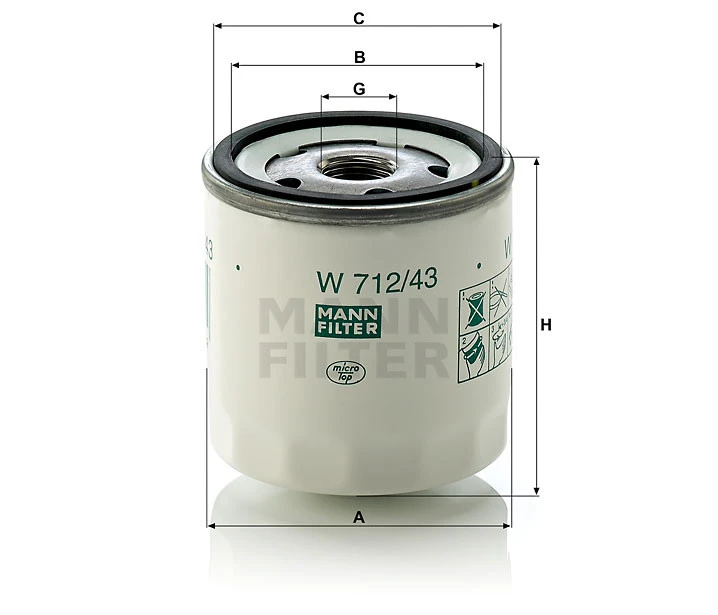 Filtr oleju  W 712/43 