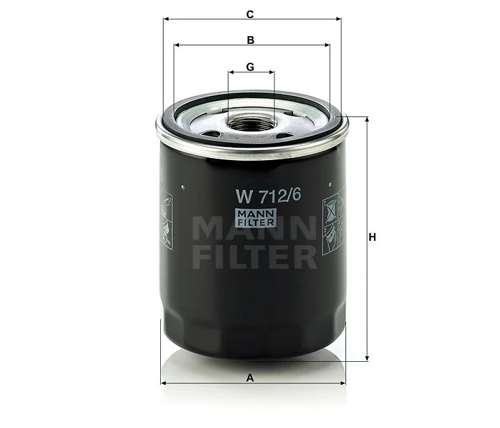 Filtr oleju  W 712/6 