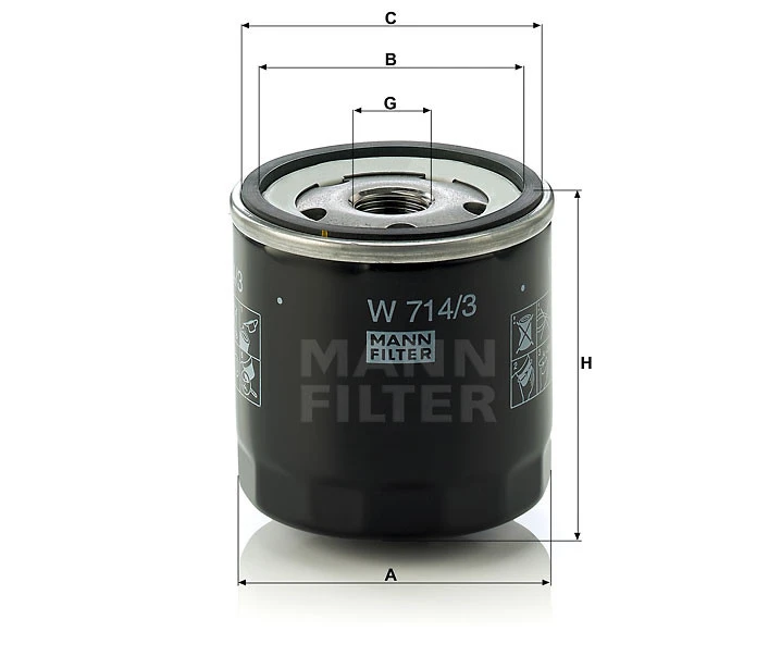 Filtr oleju  W 714/3 