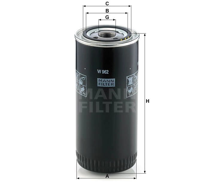 Filtr oleju  W 962 