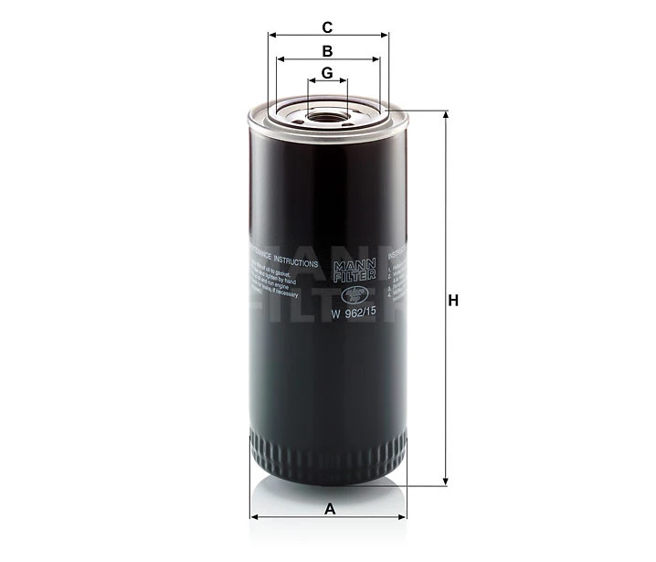 Filtr hydrauliczny  W 962/15 