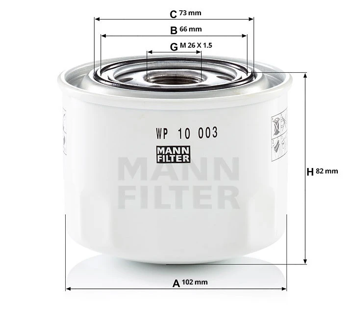 Filtr oleju  WP 10003 