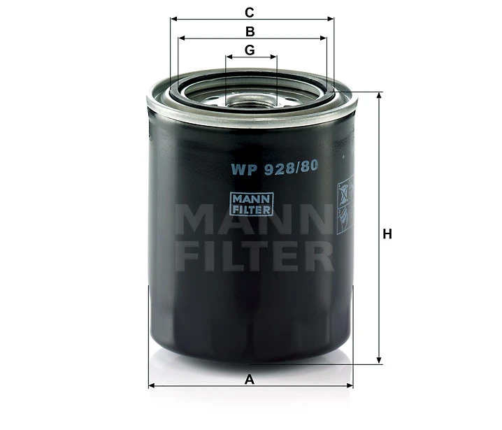 Filtr oleju  WP 928/80 