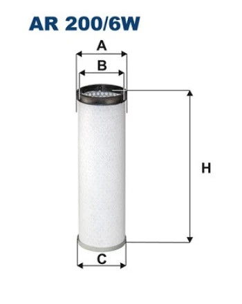 Filtr powietrza  AR200/6W