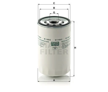 Filtr oleju W1160/2