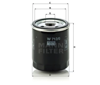 Filtr oleju  W712/6