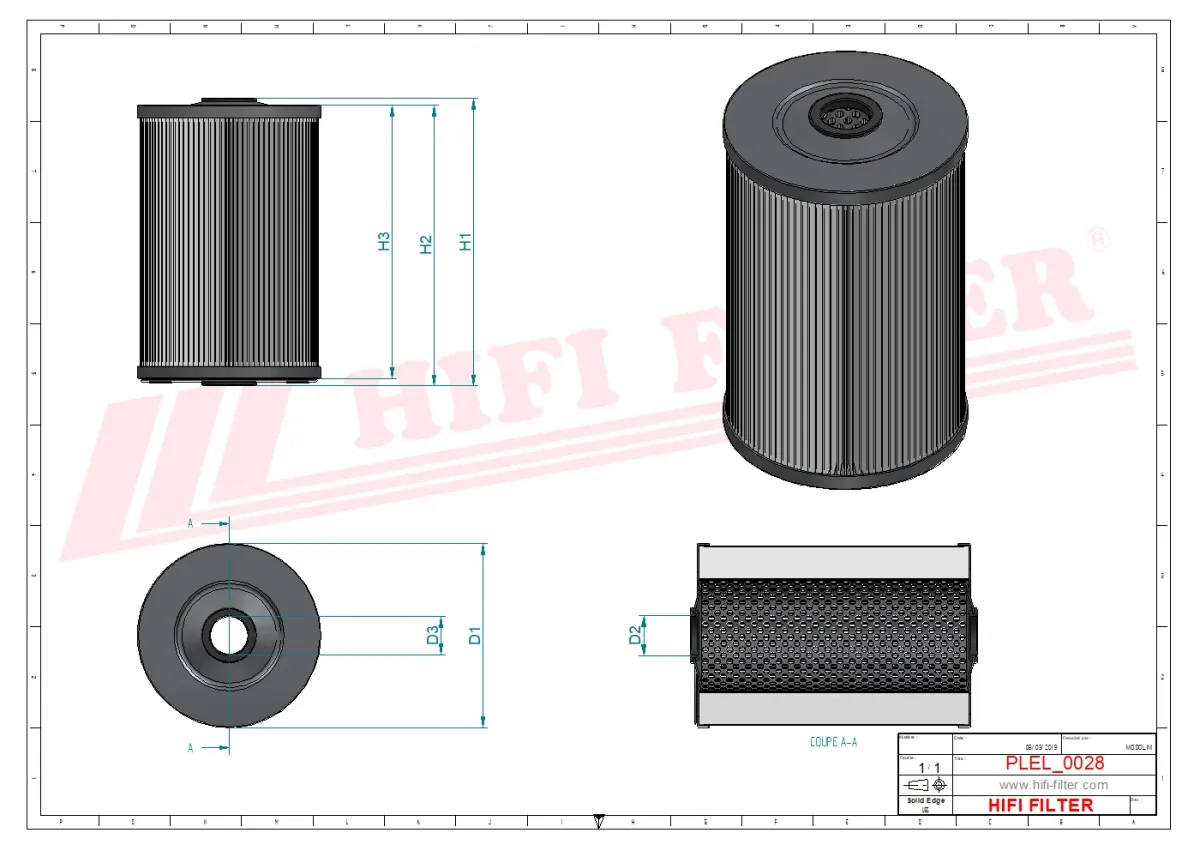Rysunek techniczny Hifi Filter EL13633