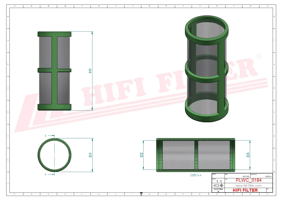 Rysunek techniczny Hifi Filter EZ06927-150