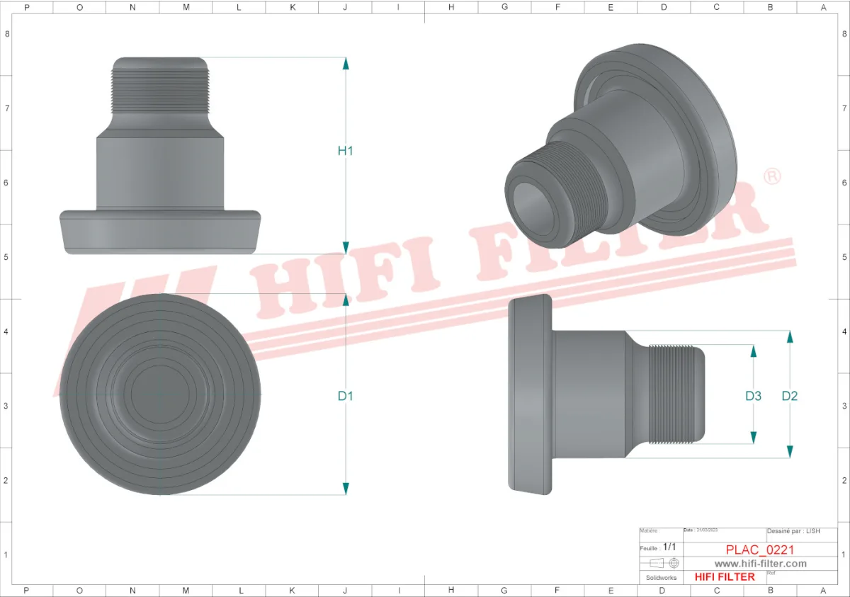 Rysunek techniczny Hifi Filter FS428