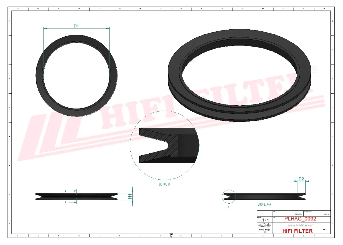 Rysunek techniczny Hifi Filter GF9-21111
