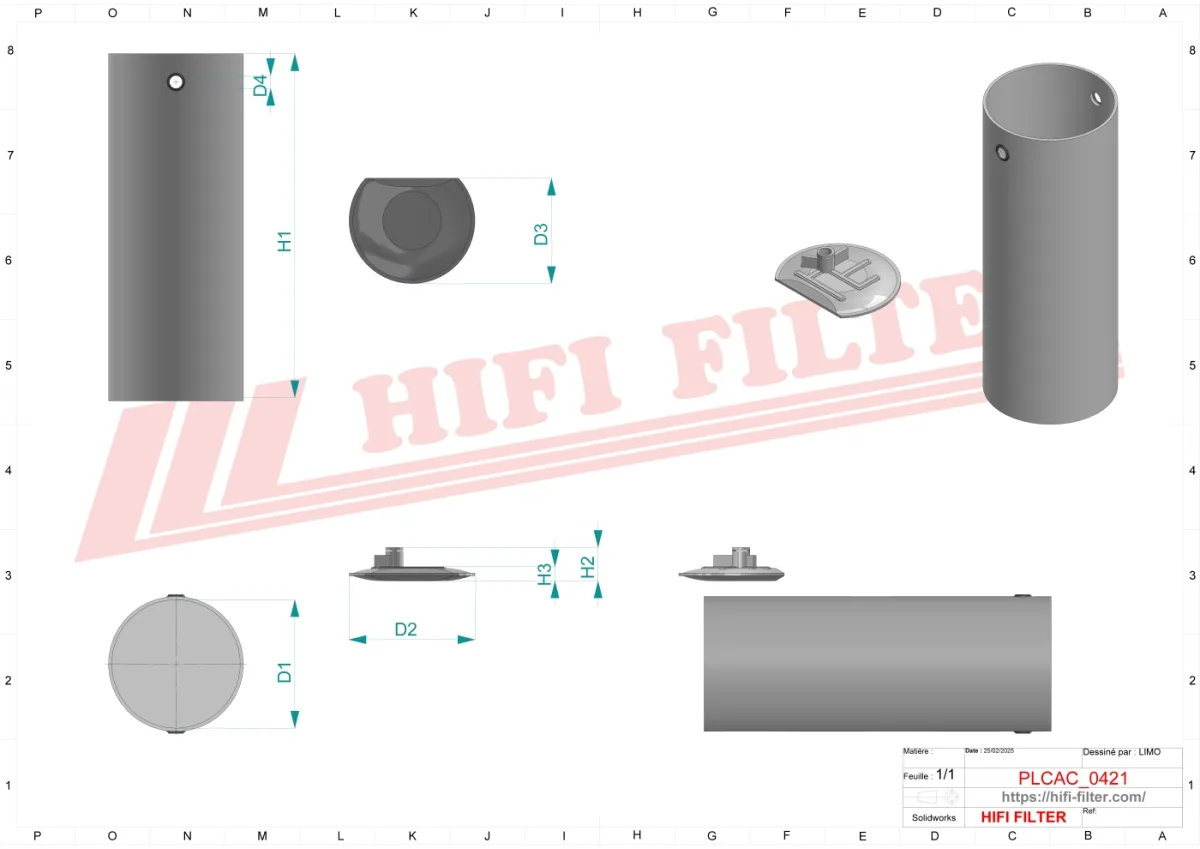 Rysunek techniczny Hifi Filter KD40884