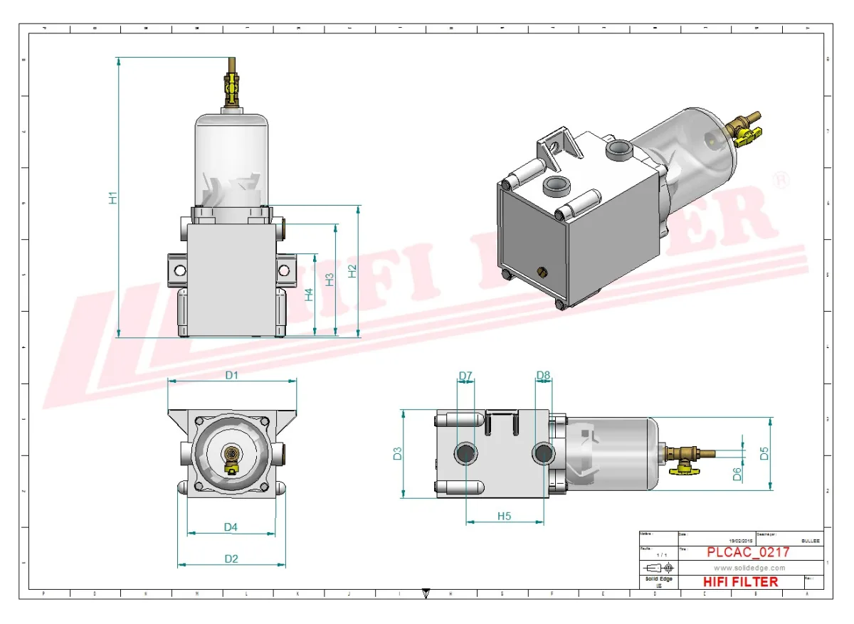 Rysunek techniczny Hifi Filter MO1005