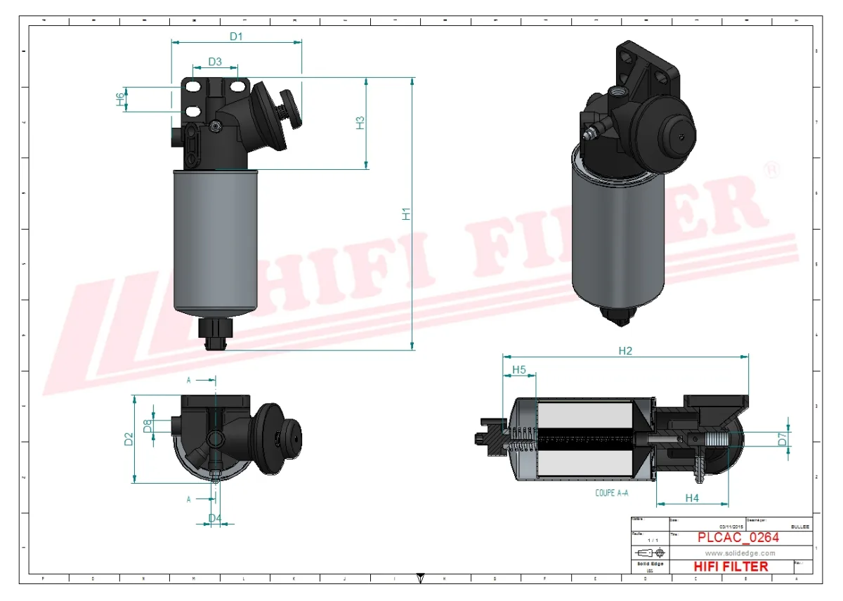 Rysunek techniczny Hifi Filter MO1029