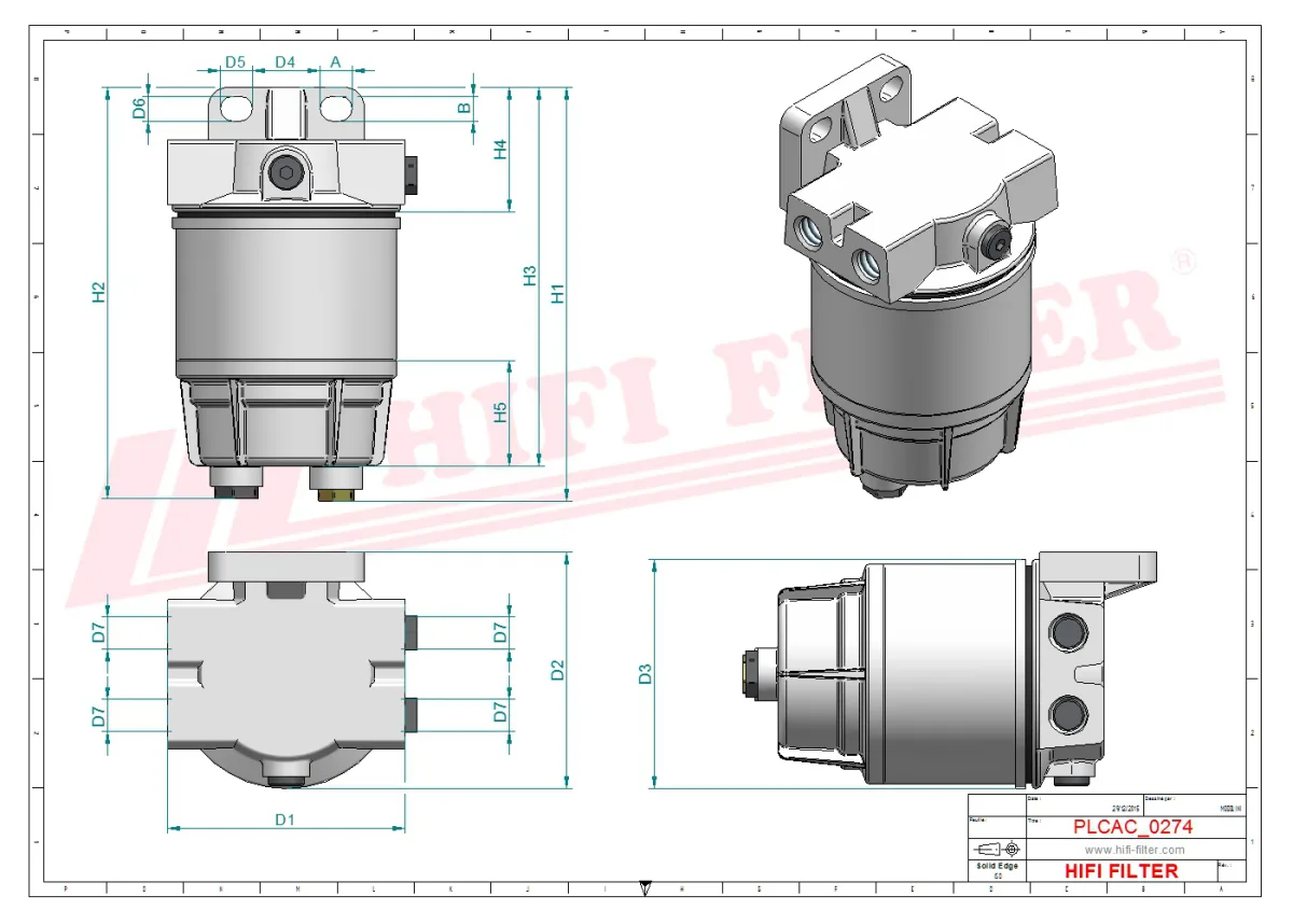 Rysunek techniczny Hifi Filter MO1412