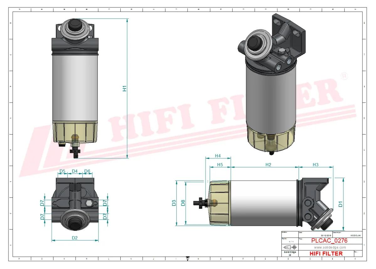 Rysunek techniczny Hifi Filter MO144410