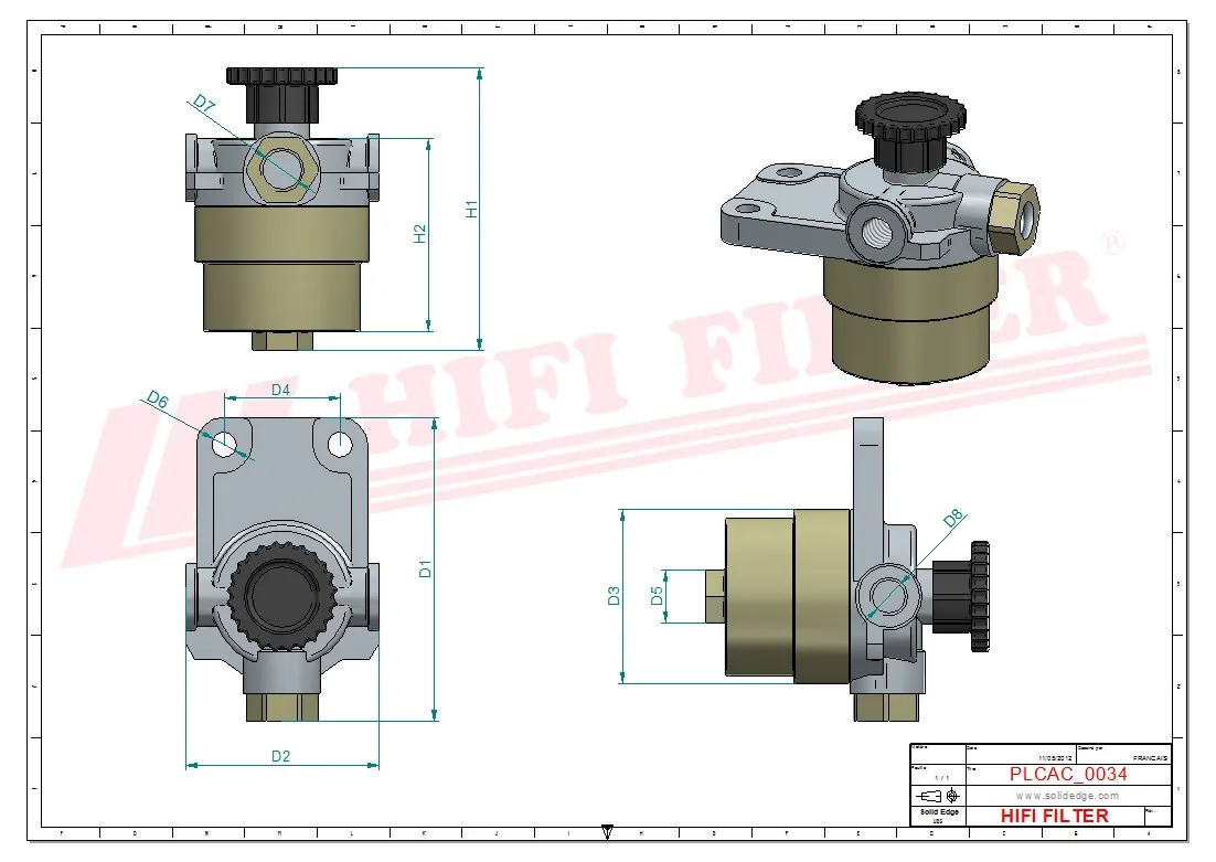 Rysunek techniczny Hifi Filter MO1645
