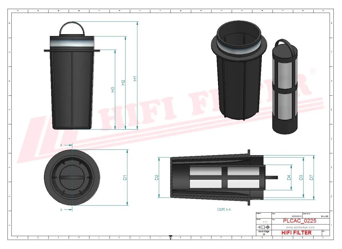 Rysunek techniczny Hifi Filter MO3007