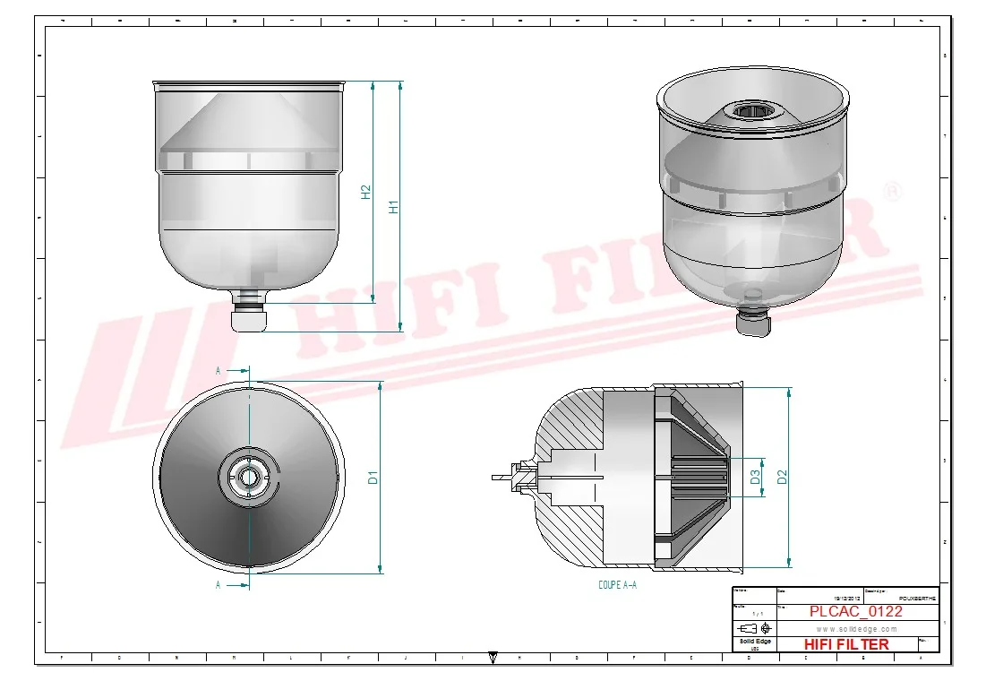 Rysunek techniczny Hifi Filter MO3667