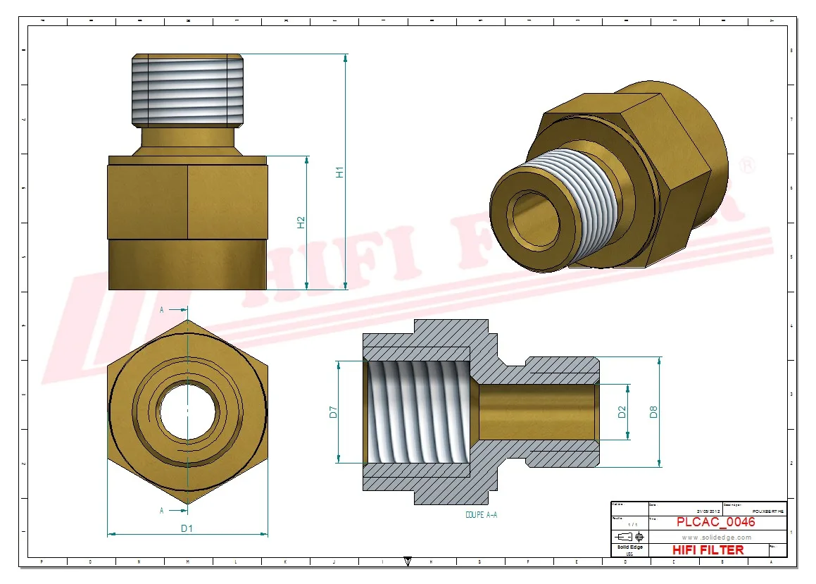 Rysunek techniczny Hifi Filter MO6442