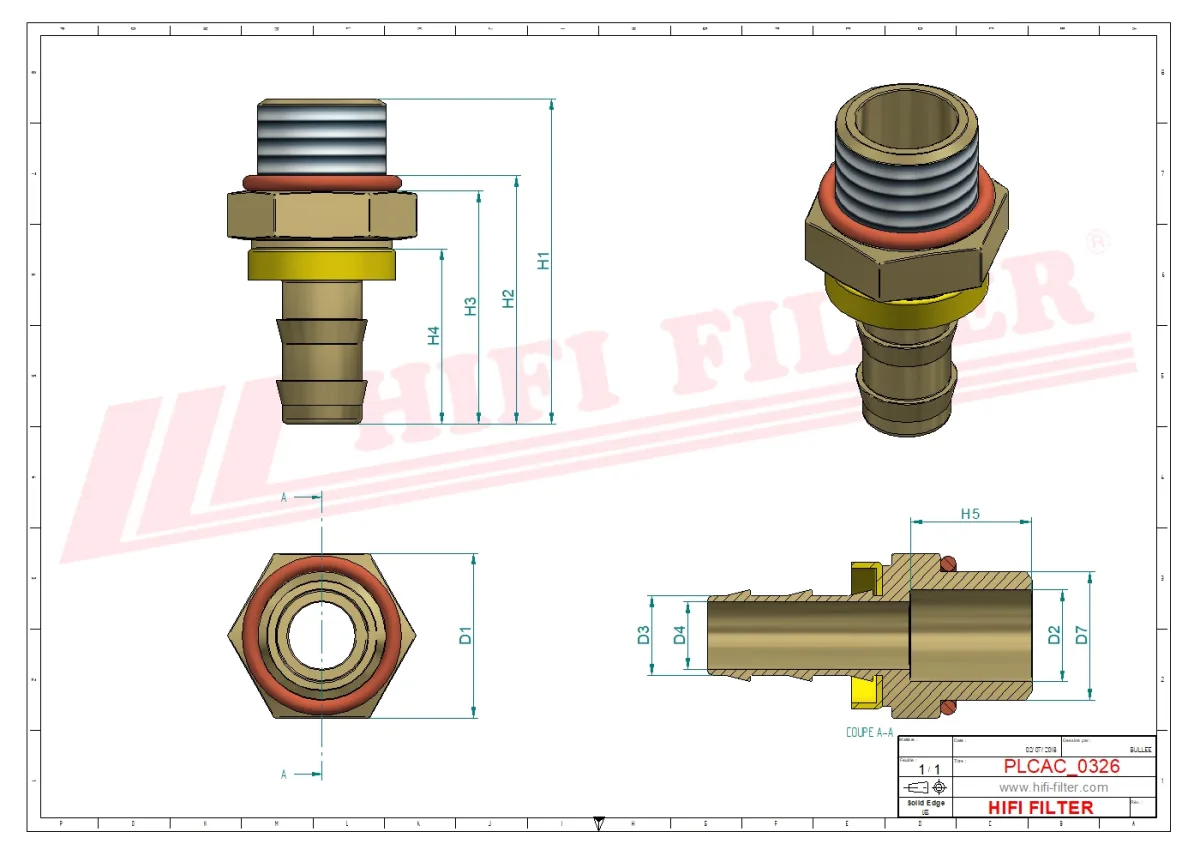 Rysunek techniczny Hifi Filter MO6664