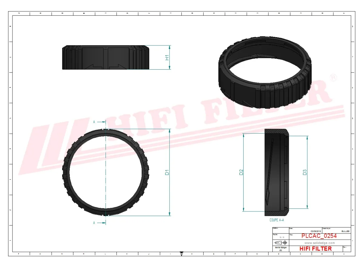 Rysunek techniczny Hifi Filter MO9005