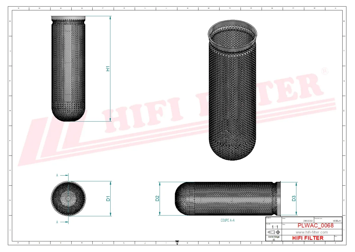 Rysunek techniczny Hifi Filter RSS02SA001A02