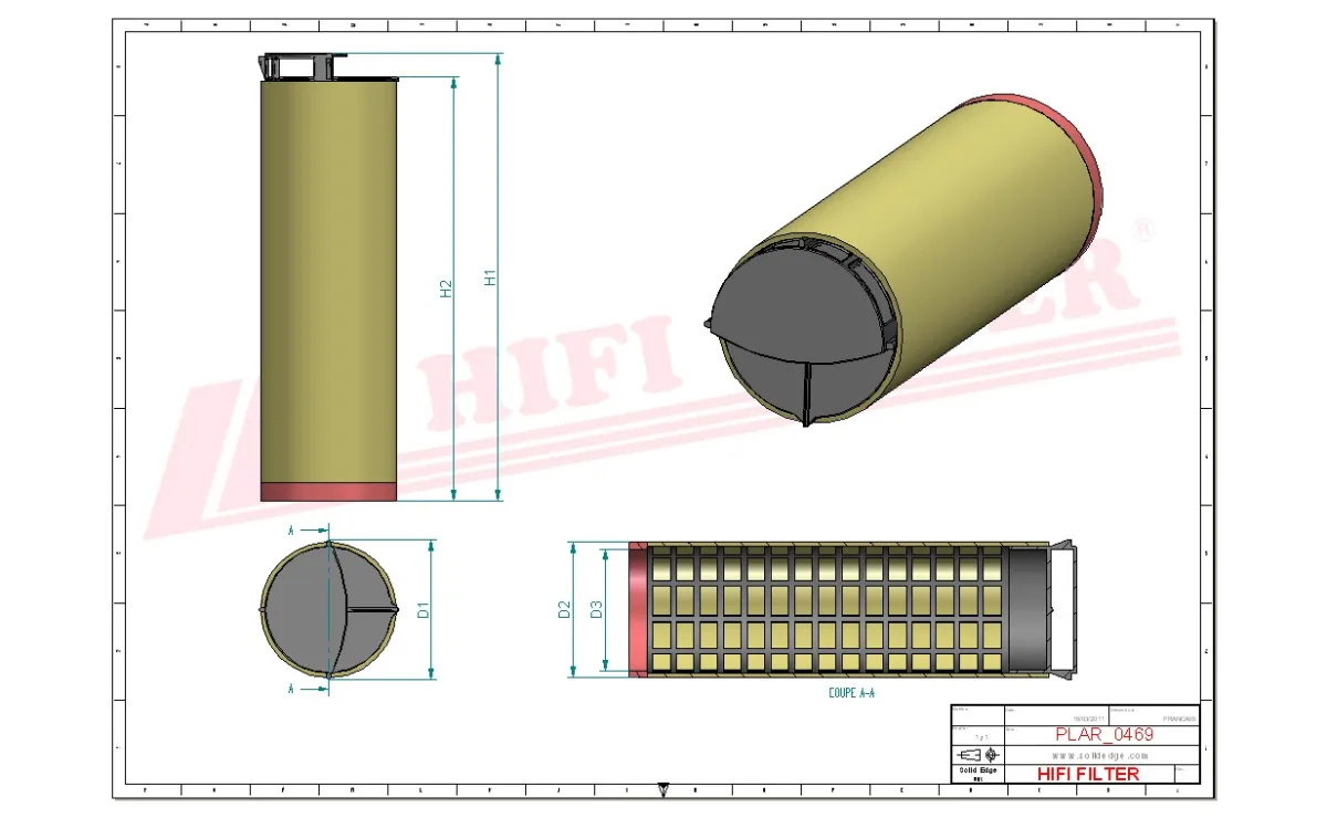 Rysunek techniczny Hifi Filter SA17194