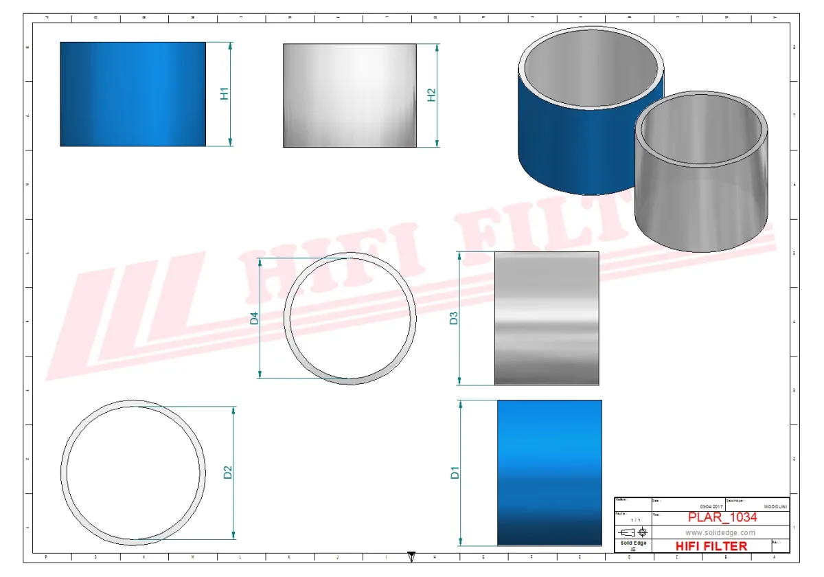 Rysunek techniczny Hifi Filter SA290200