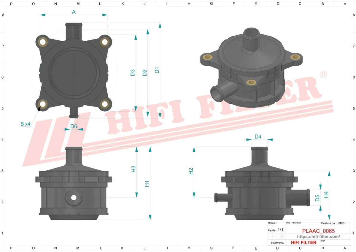 Rysunek techniczny Hifi Filter SAO16971