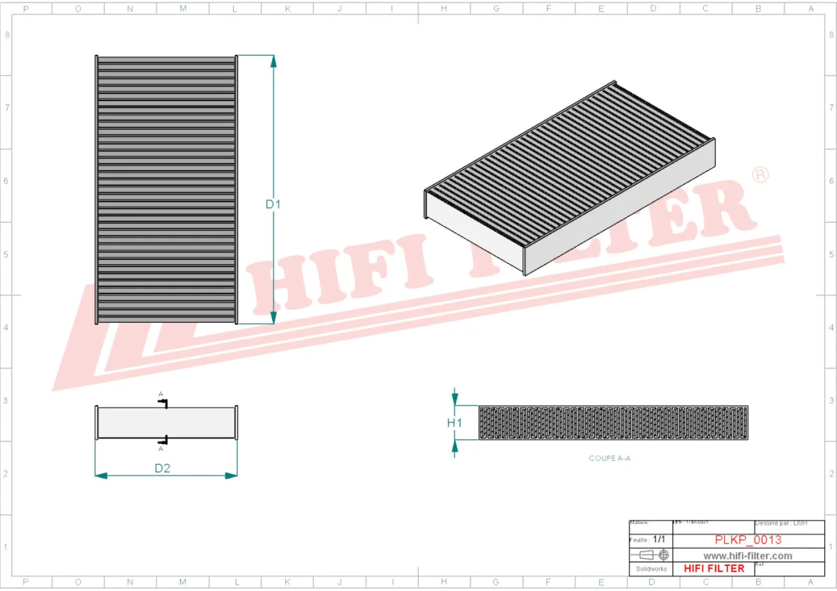 Rysunek techniczny Hifi Filter SC5133