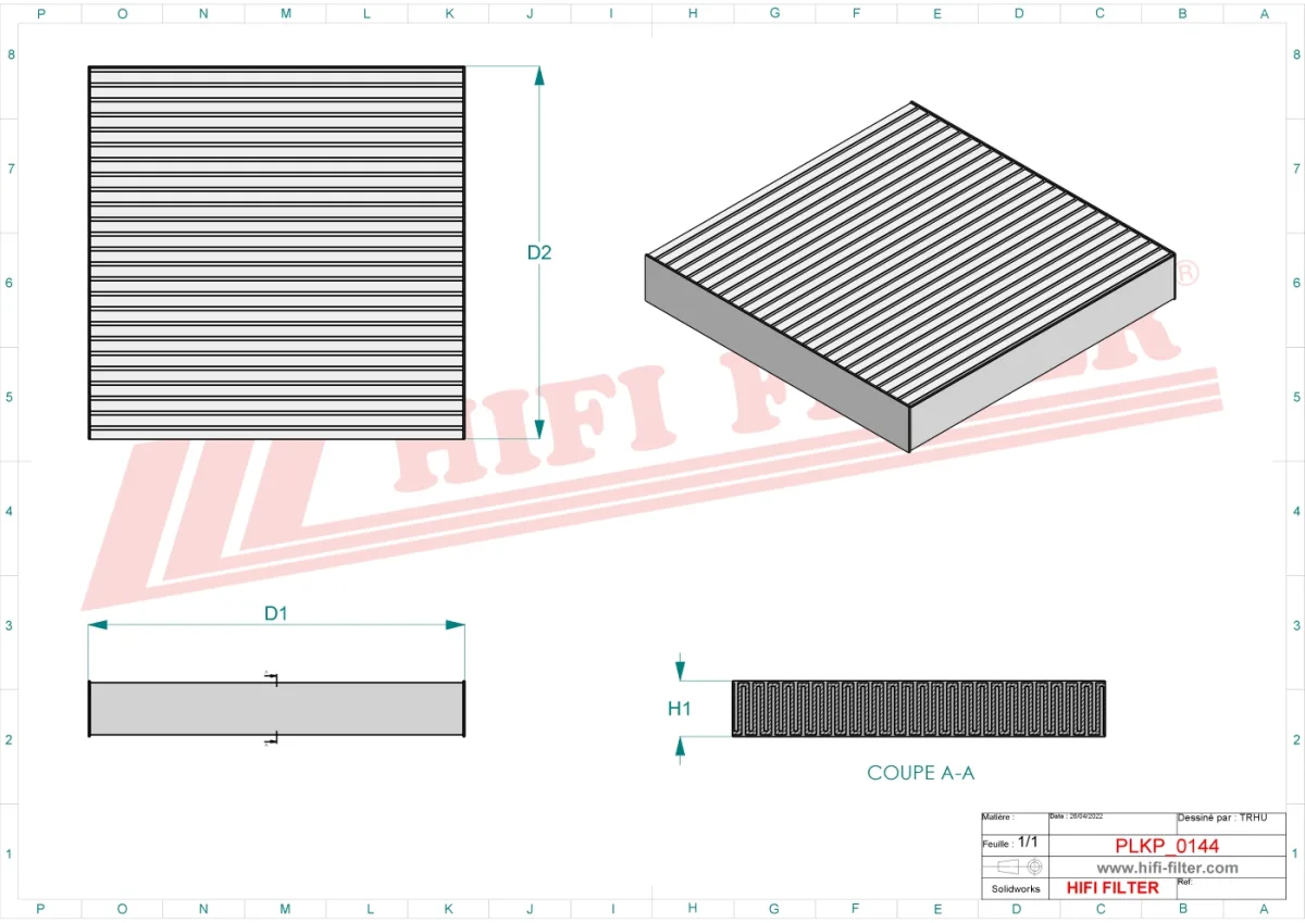 Rysunek techniczny Hifi Filter SC6031