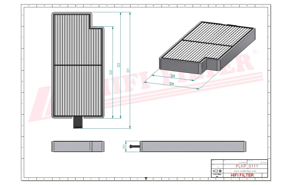 Rysunek techniczny Hifi Filter SC80026