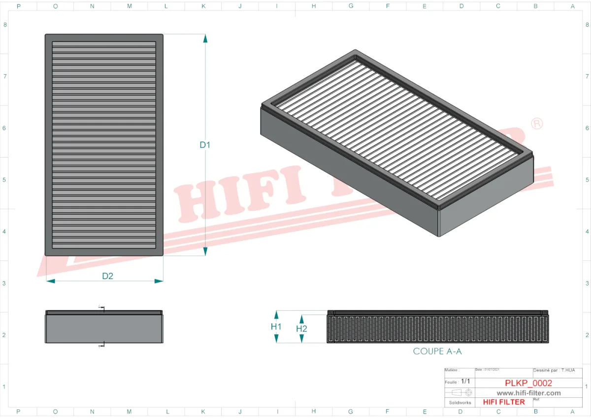 Rysunek techniczny Hifi Filter SC90199