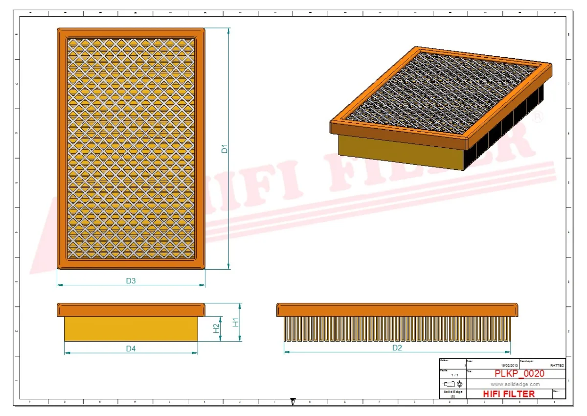 Rysunek techniczny Hifi Filter SC90297