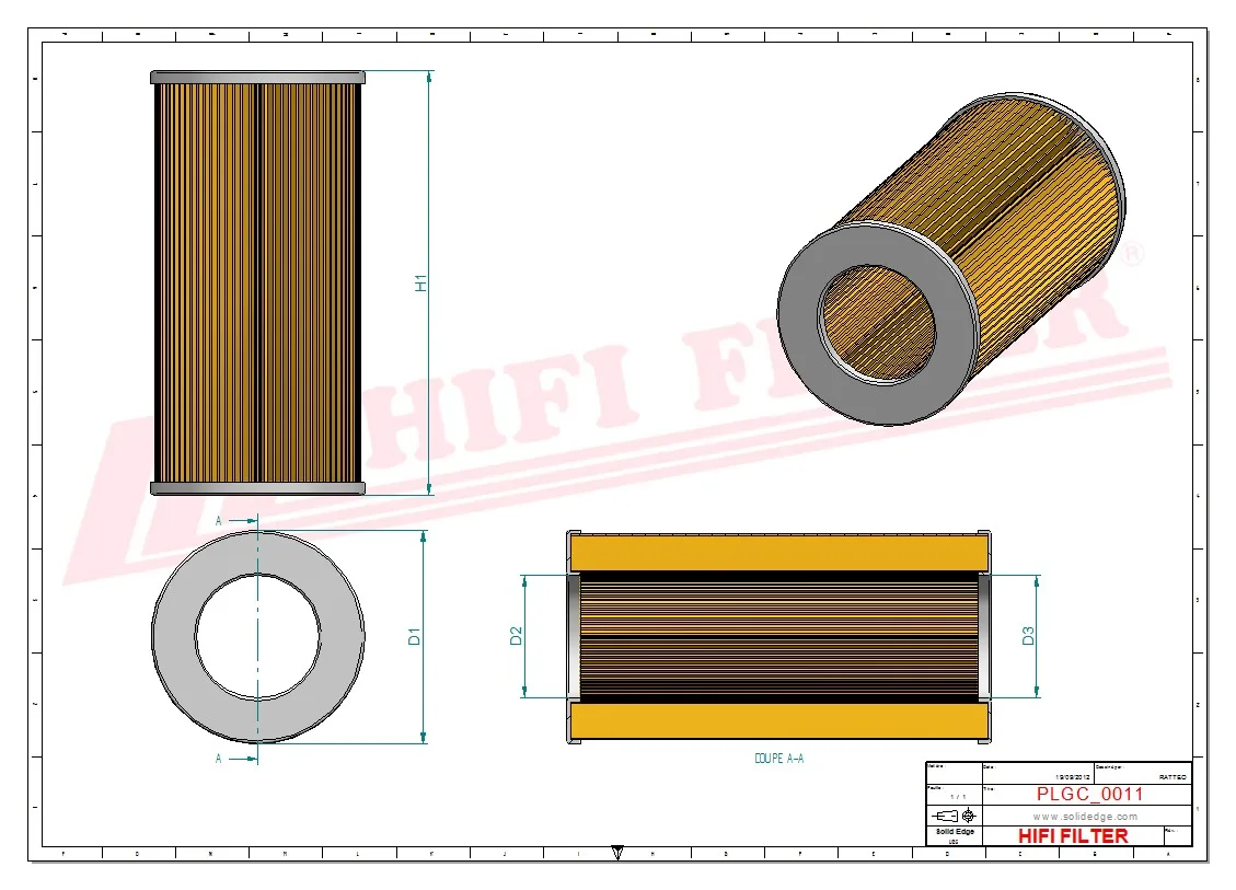 Rysunek techniczny Hifi Filter SG1037