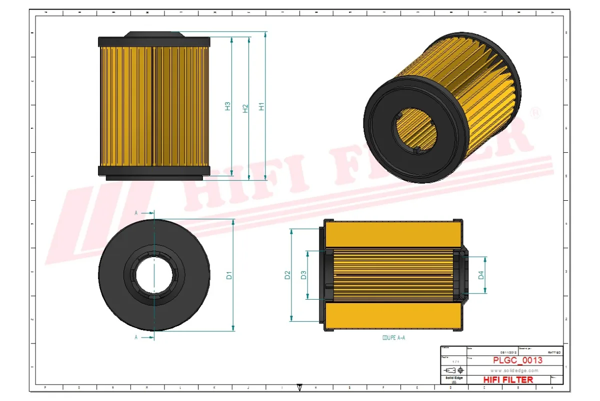 Rysunek techniczny Hifi Filter SG1053