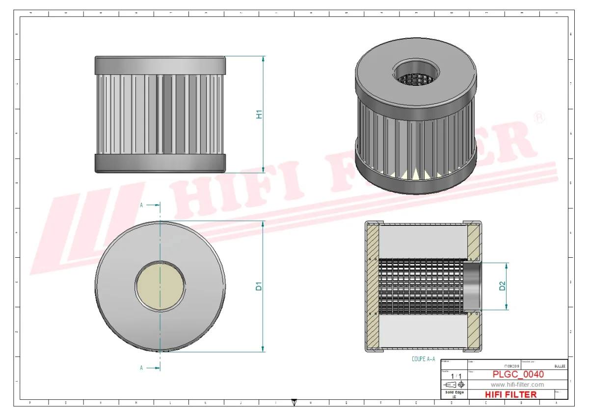 Rysunek techniczny Hifi Filter SG1060