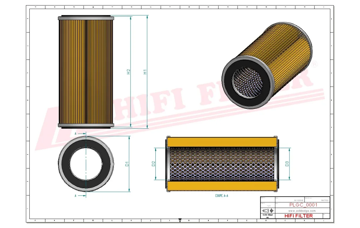 Rysunek techniczny Hifi Filter SG2005