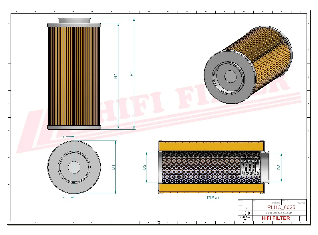 Rysunek techniczny Hifi Filter SH50715