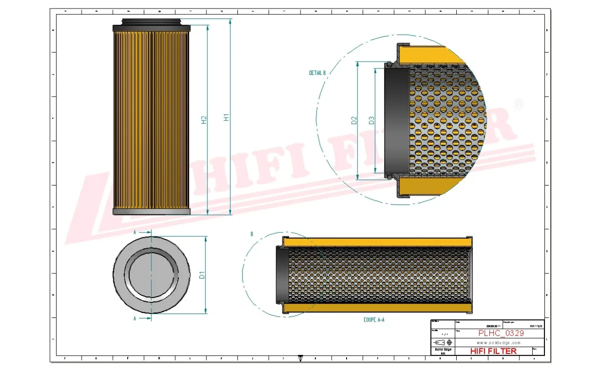 Rysunek techniczny Hifi Filter SH51165