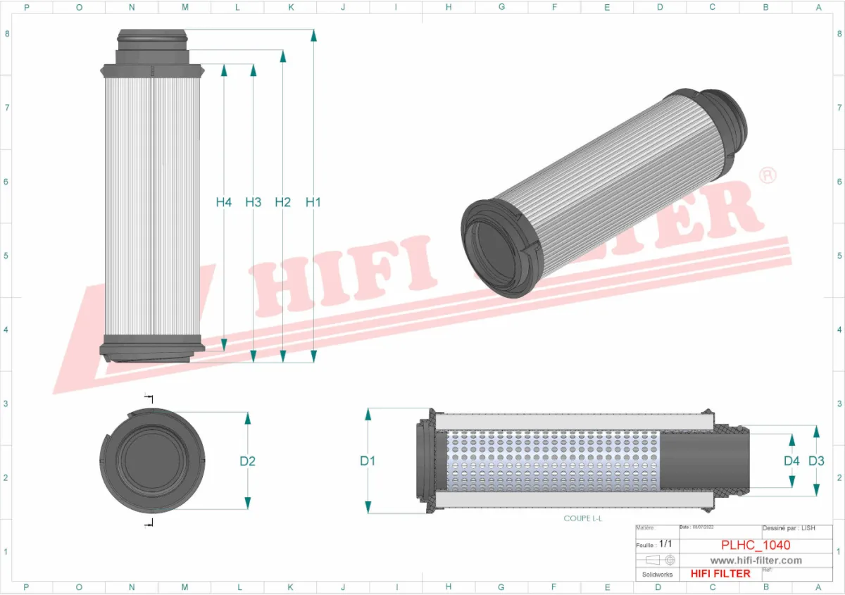 Rysunek techniczny Hifi Filter SH51529