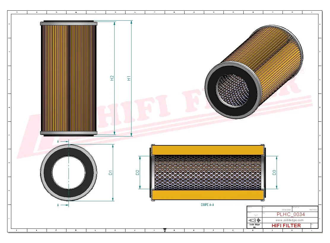 Rysunek techniczny Hifi Filter SH52219