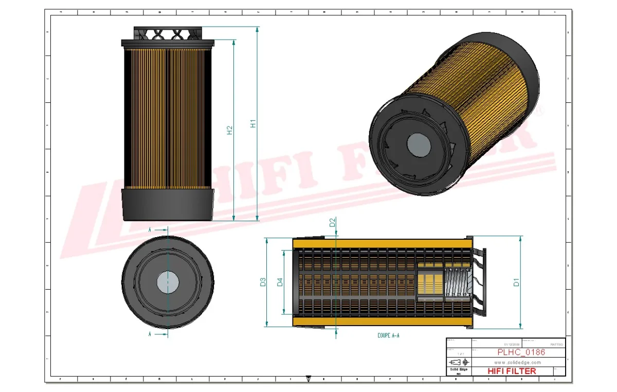 Rysunek techniczny Hifi Filter SH52271