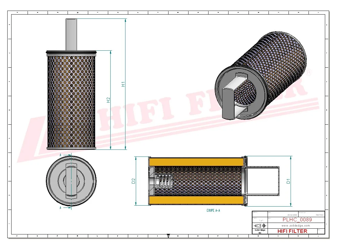 Rysunek techniczny Hifi Filter SH52303